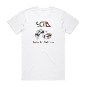 Soldiers of Jah Army Born In Babylon Album Cover T-Shirt White Soldiers of Jah Army Born In Babylon Album Cover T-Shirt White