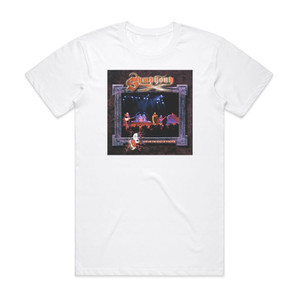Symphony X Live On The Edge Of Forever Album Cover T-Shirt White Symphony X Live On The Edge Of Forever Album Cover T-Shirt White