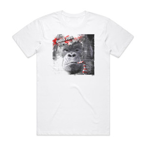 Shaka Ponk The White Pixel Ape Smoking Isolate To Keep In Shape Album Cover T-Shirt White Shaka Ponk The White Pixel Ape Smoking Isolate To Keep In Shape Album Cover T-Shirt White
