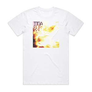 Tiga Burning Down Album Cover T-Shirt White Tiga Burning Down Album Cover T-Shirt White
