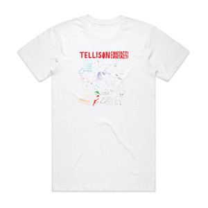 Tellison Contact Contact Album Cover T-Shirt White Tellison Contact Contact Album Cover T-Shirt White
