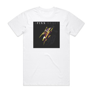 The Fixx React Album Cover T-Shirt White The Fixx React Album Cover T-Shirt White