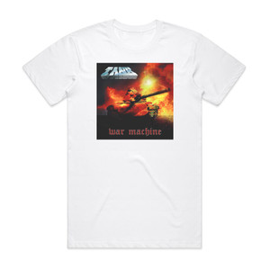 Tank War Machine Album Cover T-Shirt White Tank War Machine Album Cover T-Shirt White