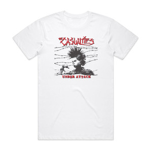 The Casualties Under Attack Album Cover T-Shirt White The Casualties Under Attack Album Cover T-Shirt White