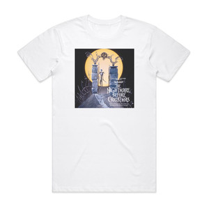 Tim Burton Nightmare Before Christmas Album Cover T-Shirt White Tim Burton Nightmare Before Christmas Album Cover T-Shirt White
