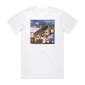 The Moody Blues Caught Live 5 Album Cover T-Shirt White The Moody Blues Caught Live 5 Album Cover T-Shirt White