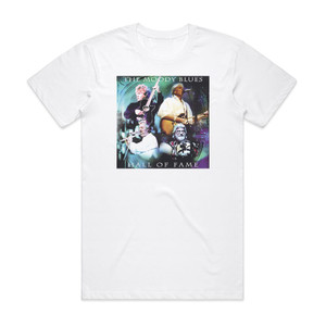 The Moody Blues Hall Of Fame Album Cover T-Shirt White The Moody Blues Hall Of Fame Album Cover T-Shirt White