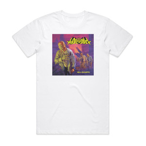 Toxic Holocaust Hell On Earth Album Cover T-Shirt White Toxic Holocaust Hell On Earth Album Cover T-Shirt White