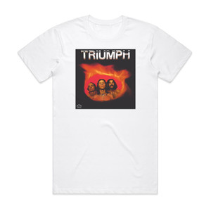Triumph Triumph Album Cover T-Shirt White Triumph Triumph Album Cover T-Shirt White