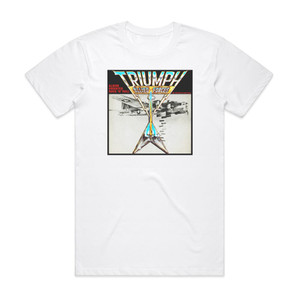 Triumph Album Oriented Rock N Roll Allied Forces Album Cover T-Shirt White Triumph Album Oriented Rock N Roll Allied Forces Album Cover T-Shirt White