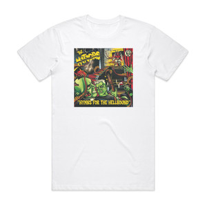 The Meteors Hymns For The Hellbound Album Cover T-Shirt White The Meteors Hymns For The Hellbound Album Cover T-Shirt White