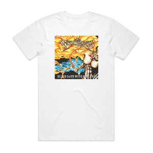 The Scourger Blind Date With Violence Album Cover T-Shirt White