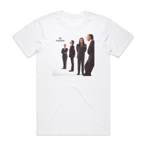 Tin Machine Tin Machine Album Cover T-Shirt White Tin Machine Tin Machine Album Cover T-Shirt White