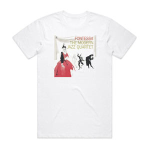 The Modern Jazz Quartet Fontessa Album Cover T-Shirt White The Modern Jazz Quartet Fontessa Album Cover T-Shirt White
