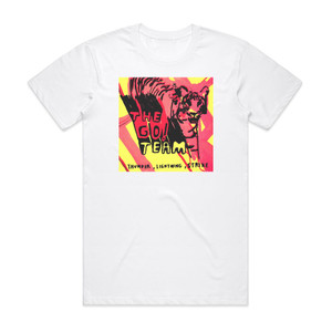 The Go Team Thunder Lightning Strike Album Cover T-Shirt White The Go Team Thunder Lightning Strike Album Cover T-Shirt White