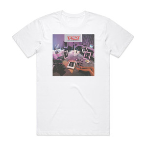 Treat The Pleasure Principle Album Cover T-Shirt White Treat The Pleasure Principle Album Cover T-Shirt White