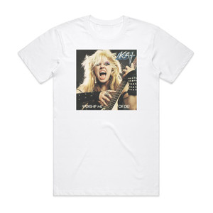The Great Kat Worship Me Or Die Album Cover T-Shirt White The Great Kat Worship Me Or Die Album Cover T-Shirt White