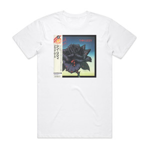 Thin Lizzy Black Rose A Rock Legend 1 Album Cover T-Shirt White Thin Lizzy Black Rose A Rock Legend 1 Album Cover T-Shirt White