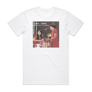 The White Stripes Going Back To London Album Cover T-Shirt White The White Stripes Going Back To London Album Cover T-Shirt White