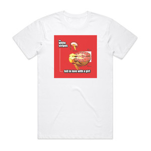 The White Stripes Fell In Love With A Girl 1 Album Cover T-Shirt White The White Stripes Fell In Love With A Girl 1 Album Cover T-Shirt White