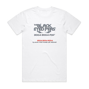The Black Eyed Peas Boom Boom Pow Album Cover T-Shirt White The Black Eyed Peas Boom Boom Pow Album Cover T-Shirt White