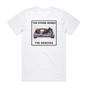 The Stone Roses The Remixes Album Cover T-Shirt White The Stone Roses The Remixes Album Cover T-Shirt White