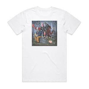 Trick or Treat Evil Needs Candy Too Album Cover T-Shirt White Trick or Treat Evil Needs Candy Too Album Cover T-Shirt White