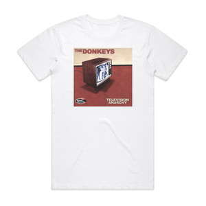The Donkeys Television Anarchy Album Cover T-Shirt White The Donkeys Television Anarchy Album Cover T-Shirt White