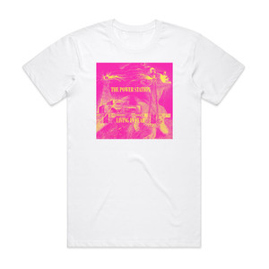 The Power Station Living In Fear Album Cover T-Shirt White The Power Station Living In Fear Album Cover T-Shirt White