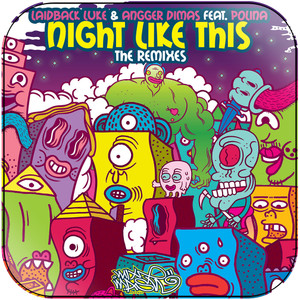 Laidback Luke Night Like This The Remixes Album Cover Sticker