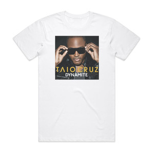 Taio Cruz Dynamite Album Cover T-Shirt White Taio Cruz Dynamite Album Cover T-Shirt White