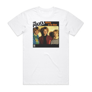The Police Walking On The Moon Album Cover T-Shirt White The Police Walking On The Moon Album Cover T-Shirt White