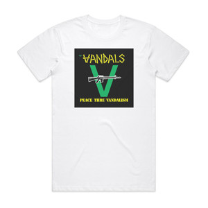 The Vandals Peace Thru Vandalism Album Cover T-Shirt White The Vandals Peace Thru Vandalism Album Cover T-Shirt White