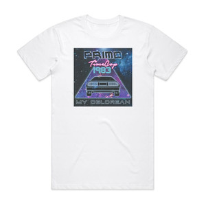Timecop1983 My Delorean 1 Album Cover T-Shirt White Timecop1983 My Delorean 1 Album Cover T-Shirt White