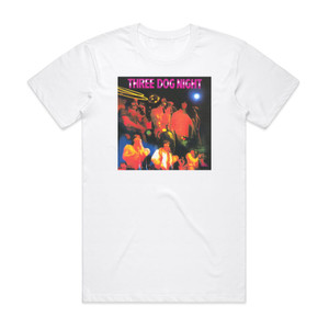 Three Dog Night Three Dog Night Album Cover T-Shirt White Three Dog Night Three Dog Night Album Cover T-Shirt White