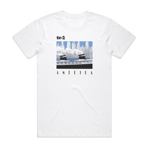 TV-2 Amerika Album Cover T-Shirt White TV-2 Amerika Album Cover T-Shirt White