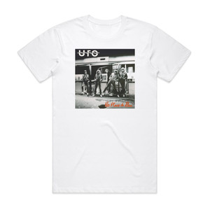 UFO No Place To Run Album Cover T-Shirt White UFO No Place To Run Album Cover T-Shirt White