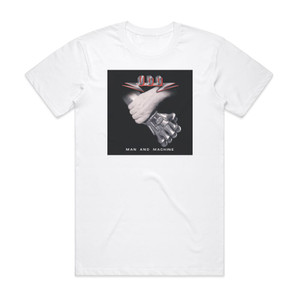 UDOO Man And Machine Album Cover T-Shirt White UDOO Man And Machine Album Cover T-Shirt White