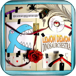 Lemon Demon Dinosaurchestra Album Cover Sticker Lemon Demon Dinosaurchestra Album Cover Sticker
