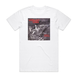 Violent Omen Lunatics Revenge Album Cover T-Shirt White Violent Omen Lunatics Revenge Album Cover T-Shirt White