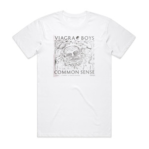 Viagra Boys Common Sense Album Cover T-Shirt White Viagra Boys Common Sense Album Cover T-Shirt White