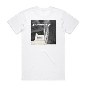 Various Artists Furious 7 Album Cover T-Shirt White Various Artists Furious 7 Album Cover T-Shirt White