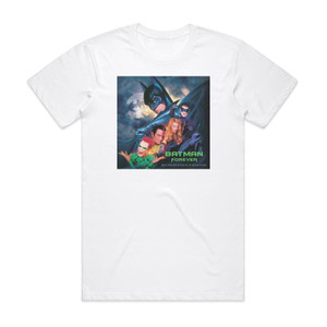 Various Artists Batman Forever Music From The Motion Picture Album Cover T-Shirt White Various Artists Batman Forever Music From The Motion Picture Album Cover T-Shirt White