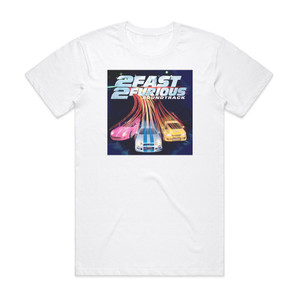 Various Artists 2 Fast 2 Furious Album Cover T-Shirt White Various Artists 2 Fast 2 Furious Album Cover T-Shirt White