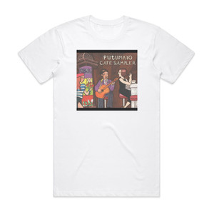 Various Artists Putumayo Cafe Sampler Album Cover T-Shirt White Various Artists Putumayo Cafe Sampler Album Cover T-Shirt White