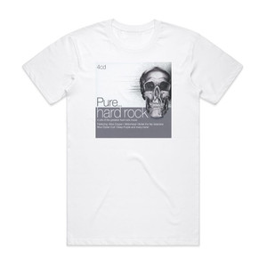 Various Artists Pure Hard Rock Album Cover T-Shirt White Various Artists Pure Hard Rock Album Cover T-Shirt White