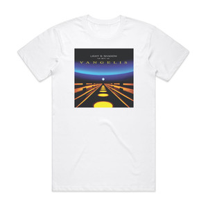 Vangelis Light And Shadow The Best Of Vangelis Album Cover T-Shirt White Vangelis Light And Shadow The Best Of Vangelis Album Cover T-Shirt White