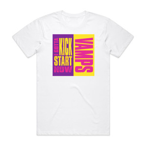 VAMPS I Gotta Kick Start Now Album Cover T-Shirt White VAMPS I Gotta Kick Start Now Album Cover T-Shirt White
