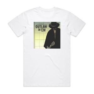 Waylon Outlaw In Em Album Cover T-Shirt White Waylon Outlaw In Em Album Cover T-Shirt White