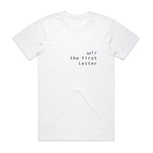 Wire The First Letter Album Cover T-Shirt White Wire The First Letter Album Cover T-Shirt White
